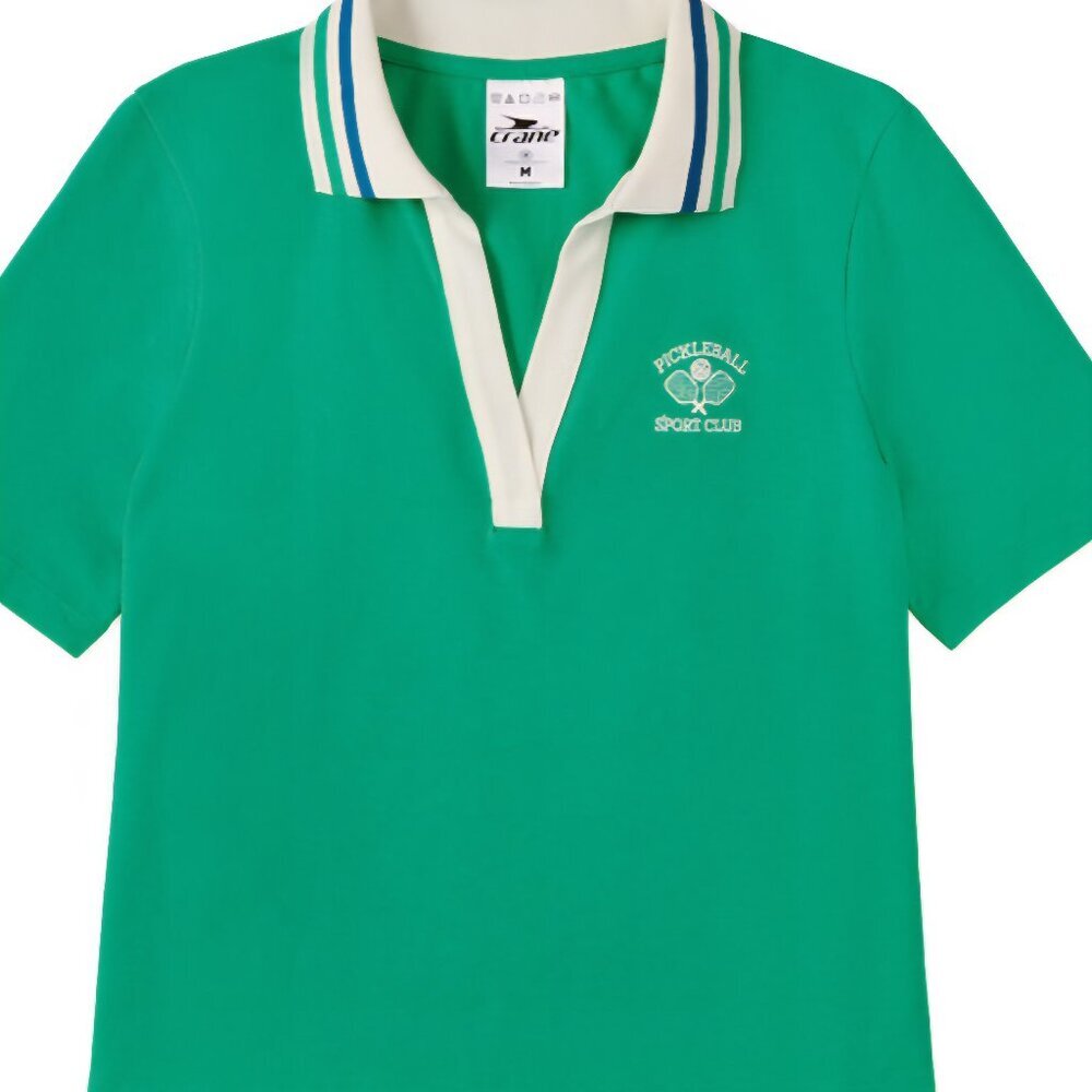 Crane Pickleball shirt moisture wicking cotton polo Tenniscore 14/16 NWT